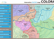 Map that details water information in Colorado. 