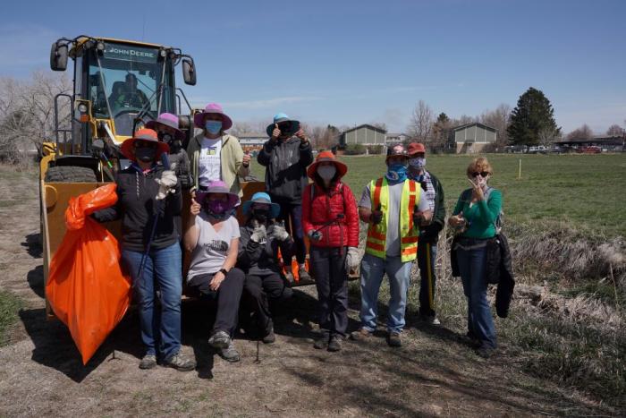 Denver Water crews and volunteers pose for photo