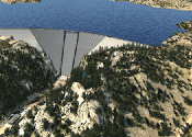 Gross Reservoir Dam computer render