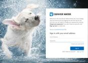 New login screen for Denver Water Online. 