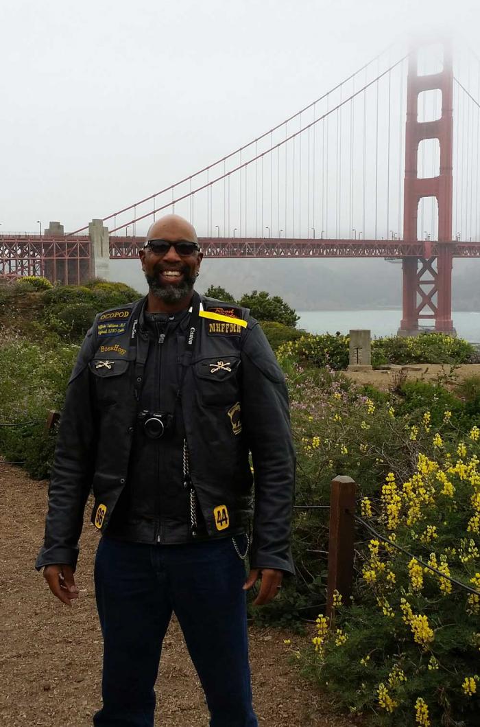 Sam Pegues at Golden Gate Bridge