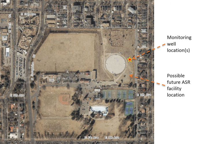 The project will occur near Denver Water's Capitol Hill facility in Congress Park, just off East 9th Ave. On-site there will be a monitoring well location. In the future, a possible ASR facility could be installed.
