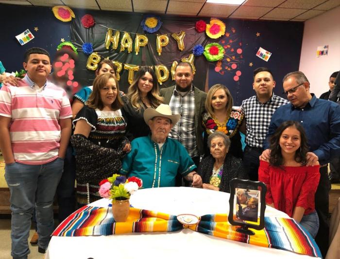 Villalba and family at birthday celebration