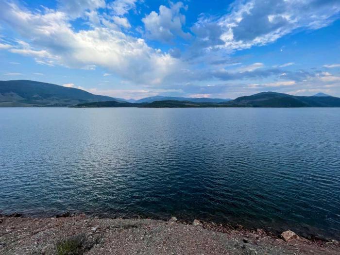 A big monsoon season kept water levels high at Dillon Reservoir into August. It was a break from recent summers, when monsoon rains have been disappointing. Photo credit: Denver Water. 