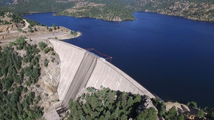 Aerial photo of Gross Dam