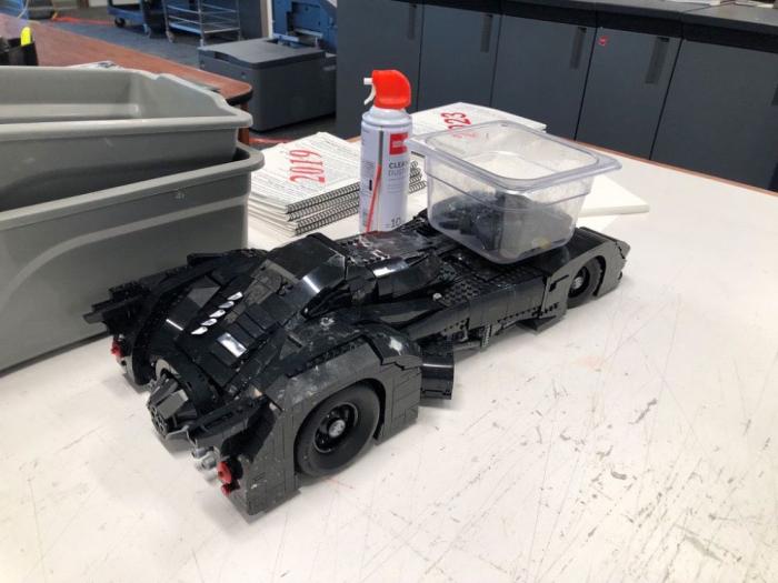 Lego model of the Batmobile