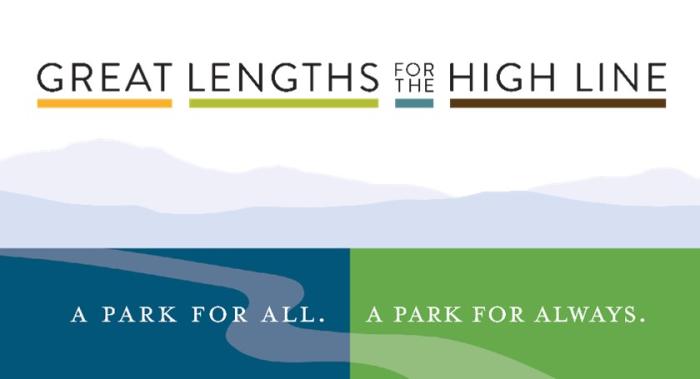 Logo that says, "Great Lengths for the High Line."