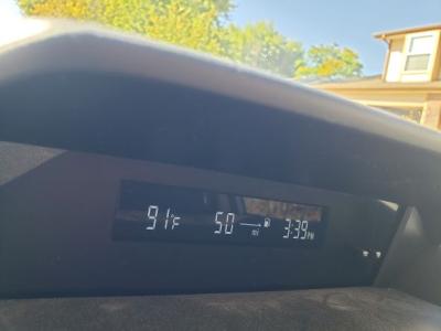 Car thermometer at 91