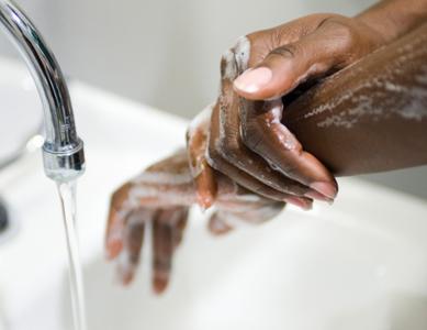 image of hands being washed