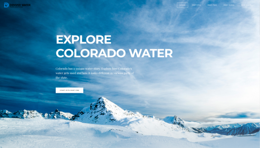 Explore Colorado Water homepage.