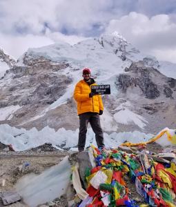 Antonio Fiori at Mount Everest base camp Nepal