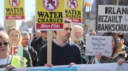 Irish water protests.