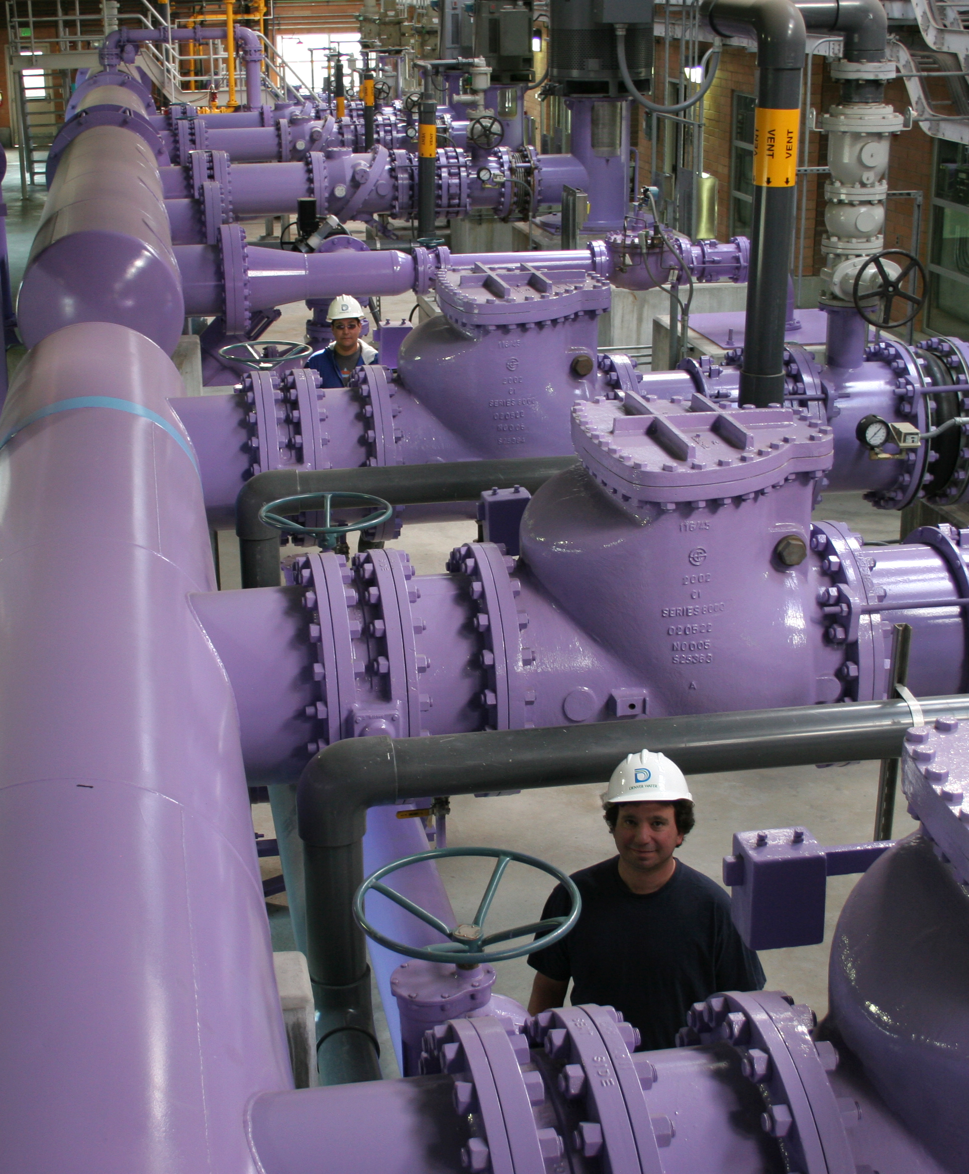 Purple, which has become the international symbol for recycled water, is used on valve boxes, manhole covers, newer sprinkler heads and even the pipes inside our Recycling Plant.  