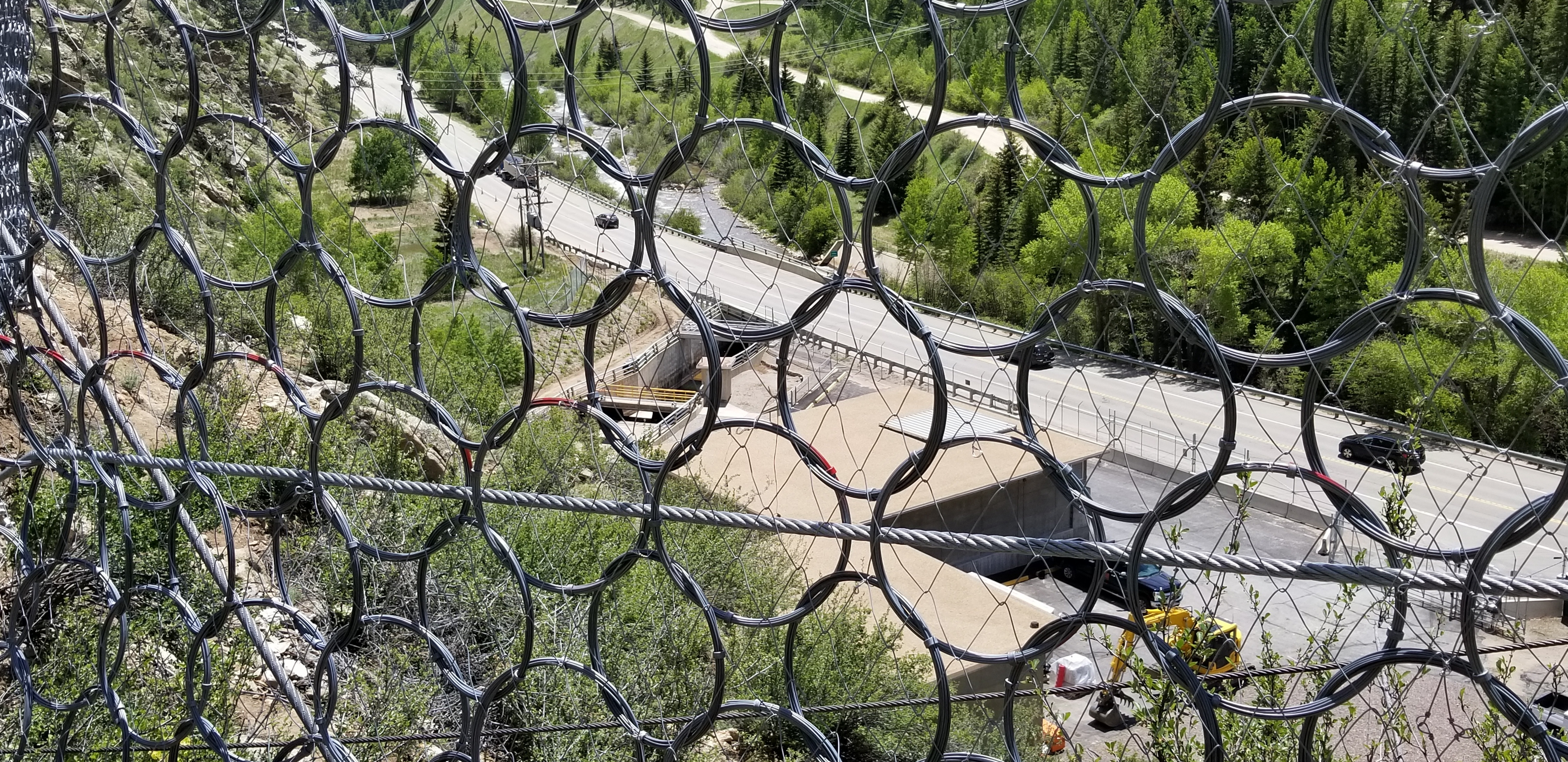 New rockfall fencing will protect Denver Water's upgraded hydroelectric plant and staff at the Roberts Tunnel.