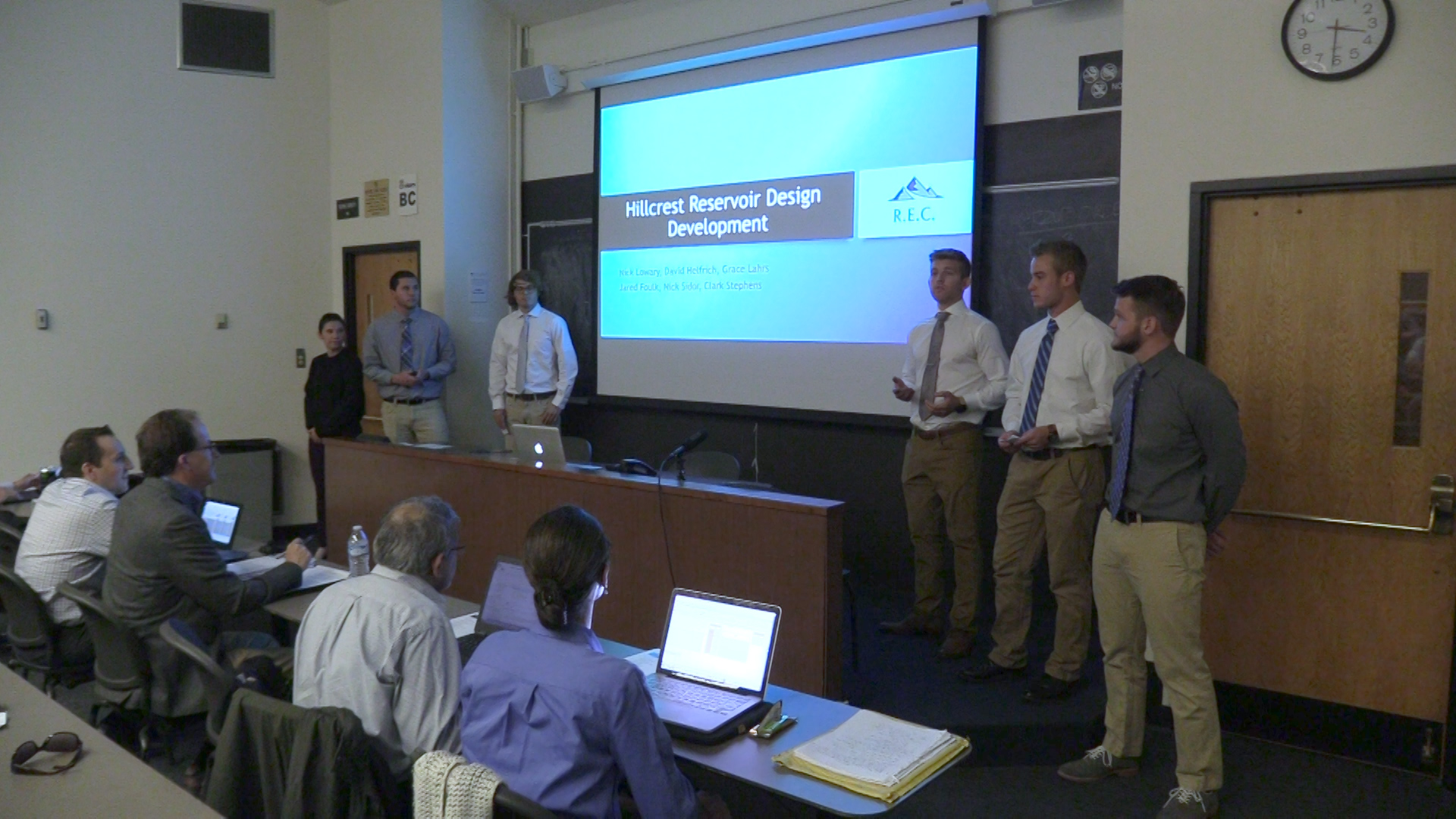 Students presented their water storage tank designs in front of their peers and four judges in early-May.
