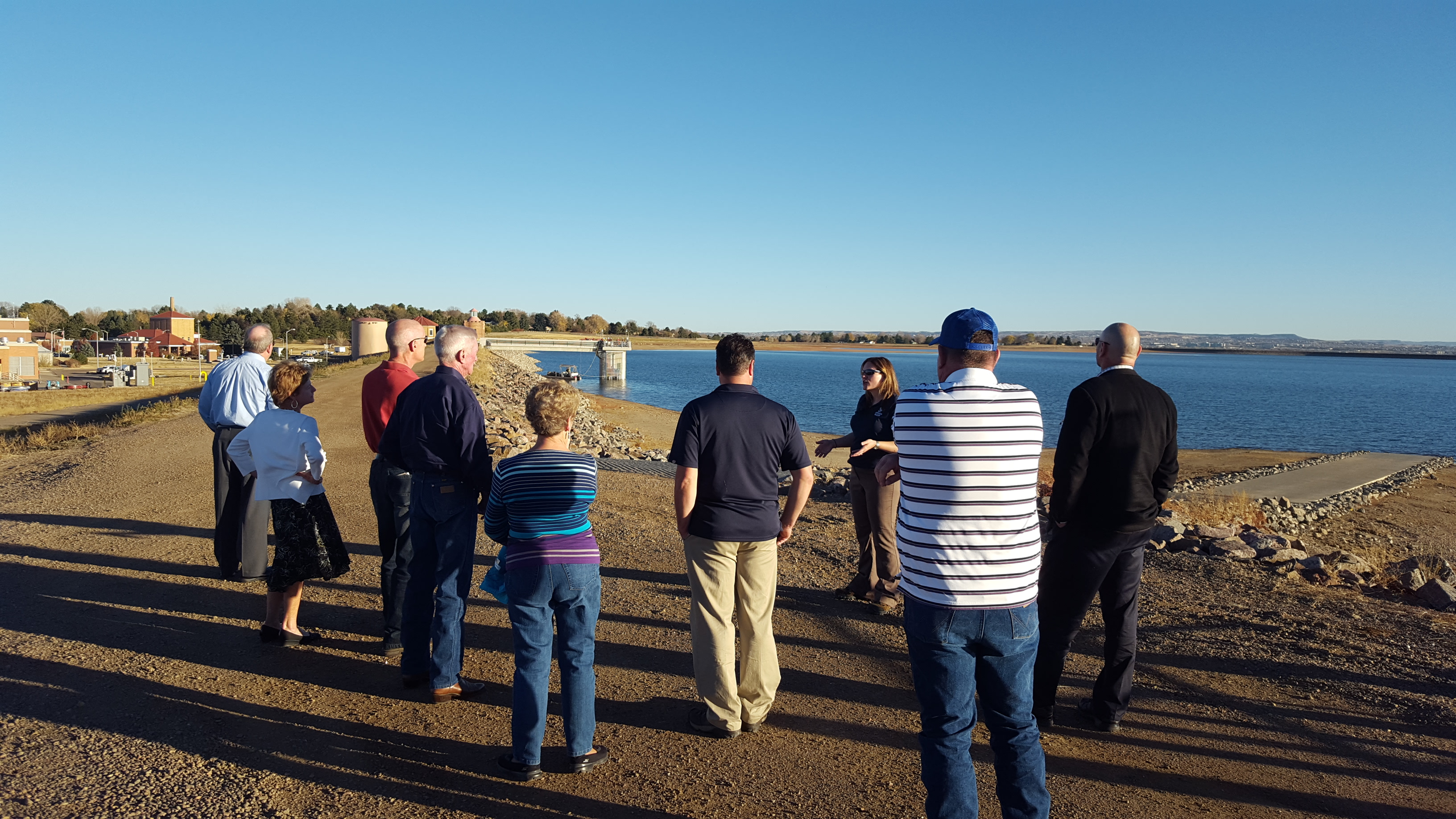 People on a tour of Marston Treatment Plant.