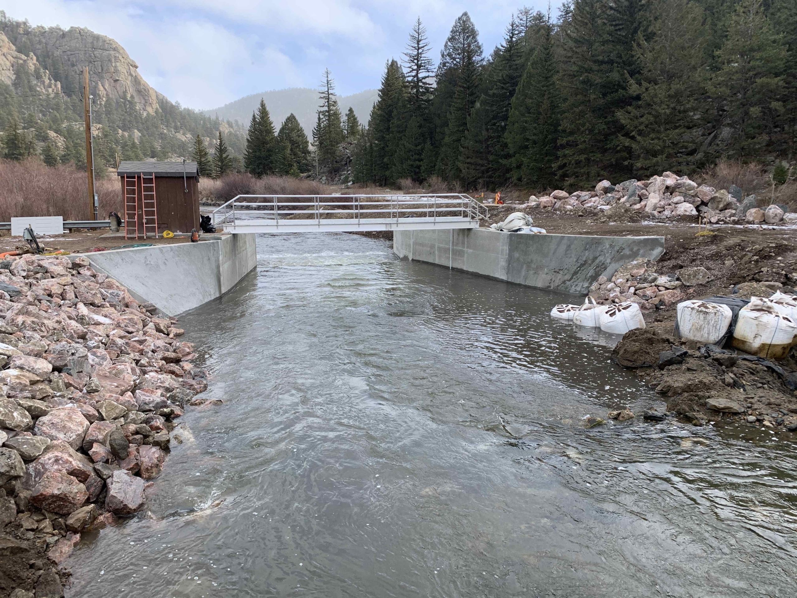 The new flume after completion in November 2020. Photo credit: Denver Water.