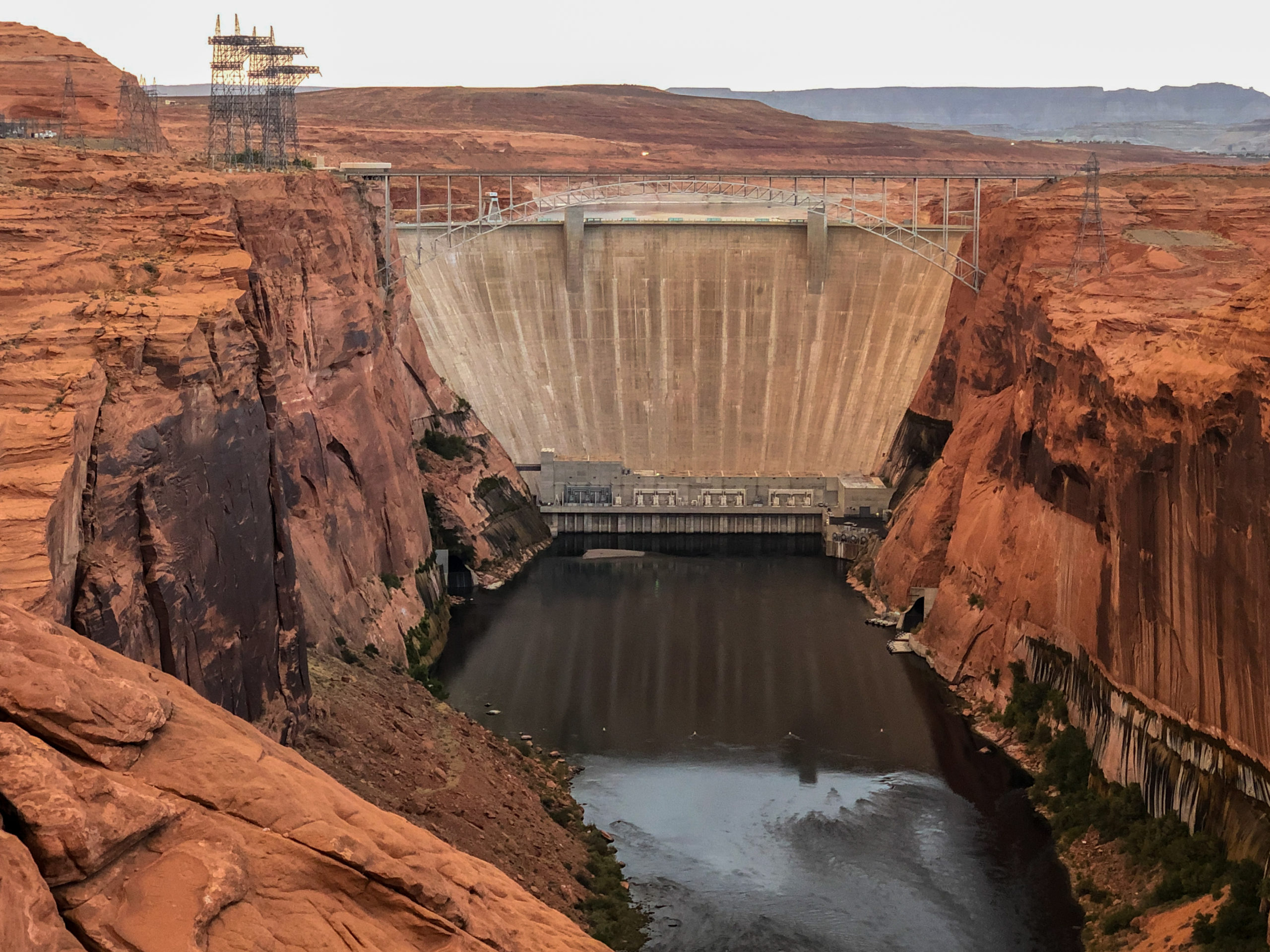 Glen Canyon Dam in Page, Arizona, was completed in 1963 and created Lake Powell along the Colorado River. The dam is 710 feet high and is the second tallest concrete-arch dam in the U.S. second to Hoover Dam near Las Vegas. Photo credit: Denver Water.
