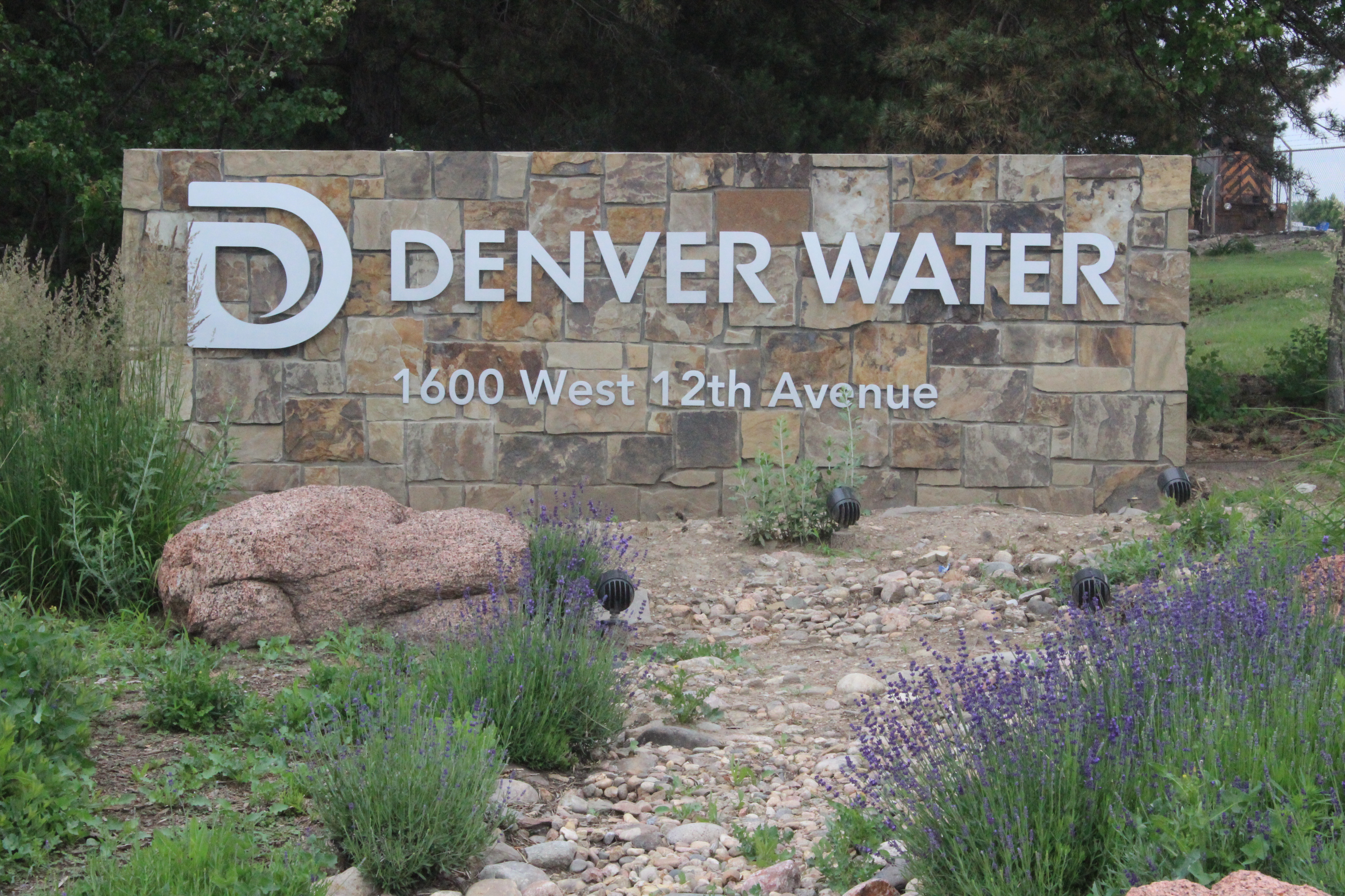 The entrance sign to Denver Water.
