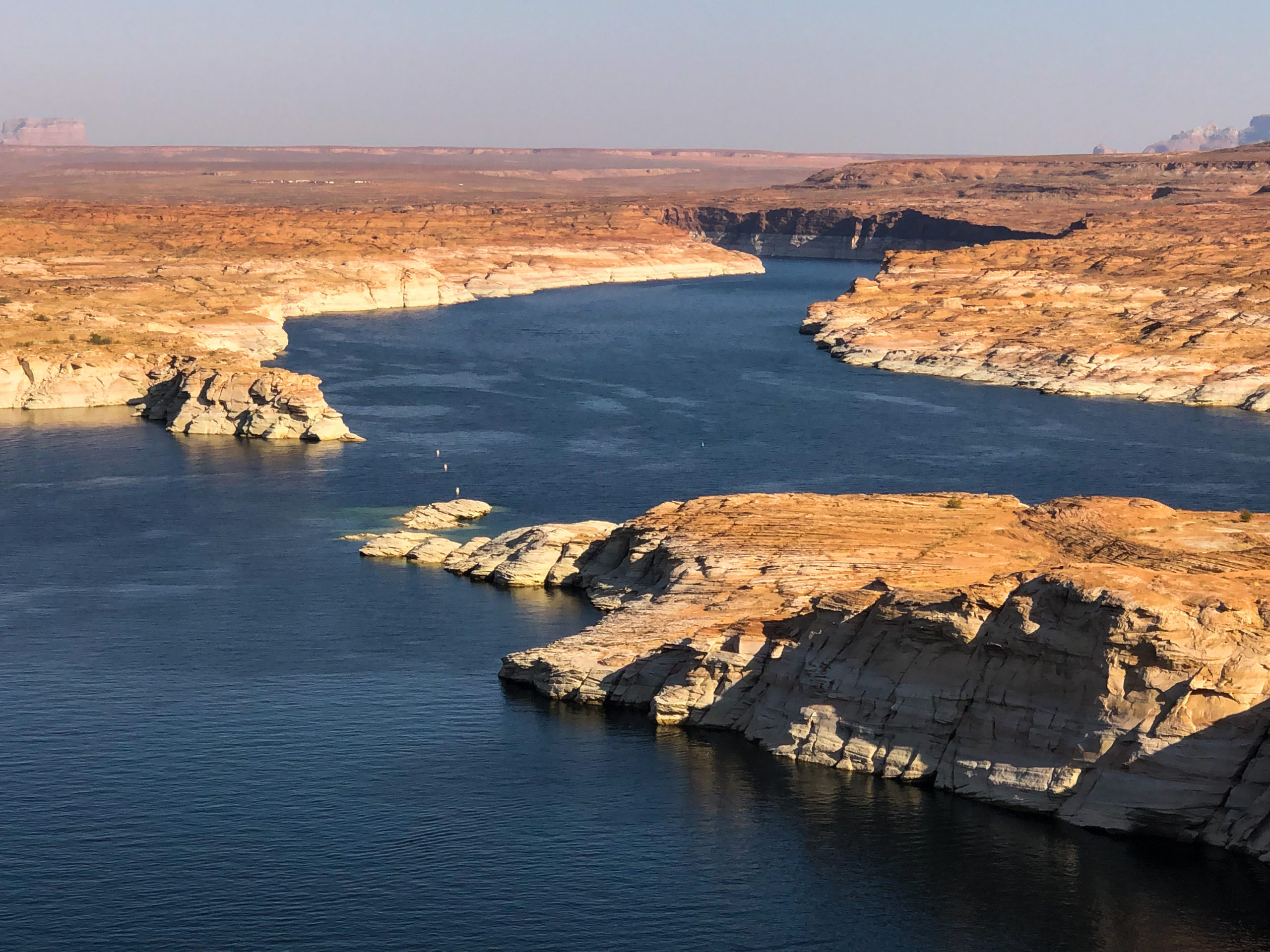 Lake Powell ended the 2020 “water year” at an elevation of 3,596 feet above sea level. That is 104 feet below what is considered Powell’s full capacity. The “water year” is a term used by the U.S. Geological Survey to measure the 12-month hydrologic cycle between Oct. 1 and Sept. 30. The October start date is used to mark when snow begins to accumulate in the mountains. Photo credit: Denver Water.