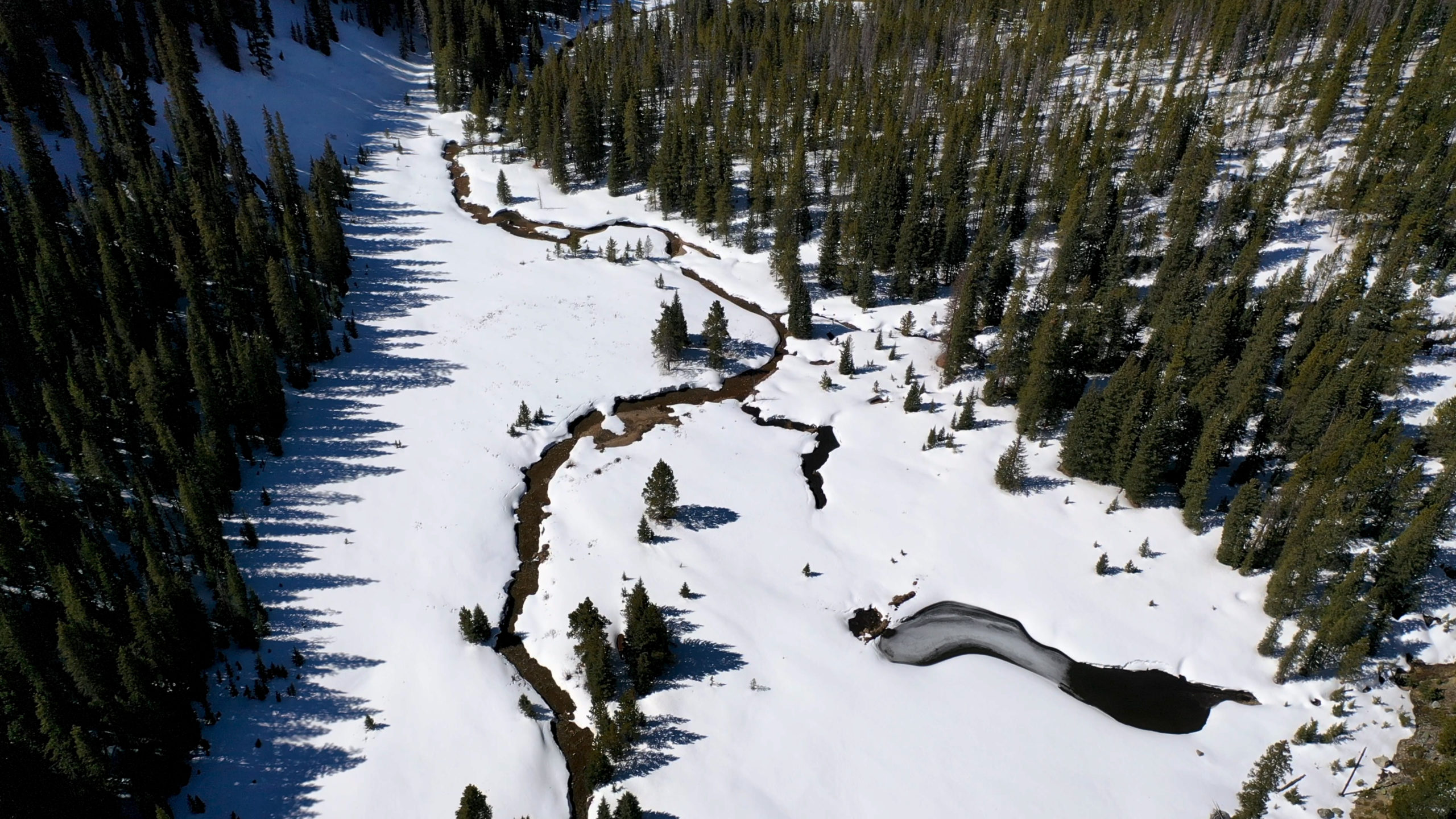 The North Fork of the Snake River in Summit County near Arapahoe Basin Ski Area on April 29, 2020. Photo credit: Denver Water.