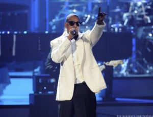 Rapper Jay-Z performs onstage.