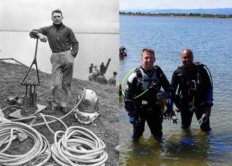 Technology may have changed, but diving at Marston Reservoir is not a thing of the past