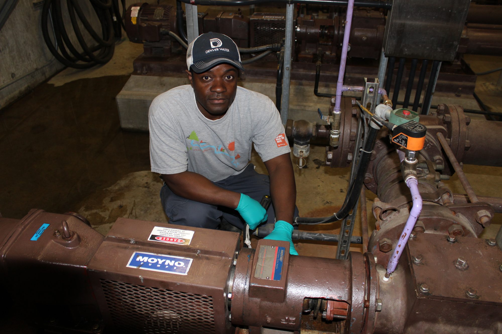 Mac Noah works at one of Denver Water's treatment plants.