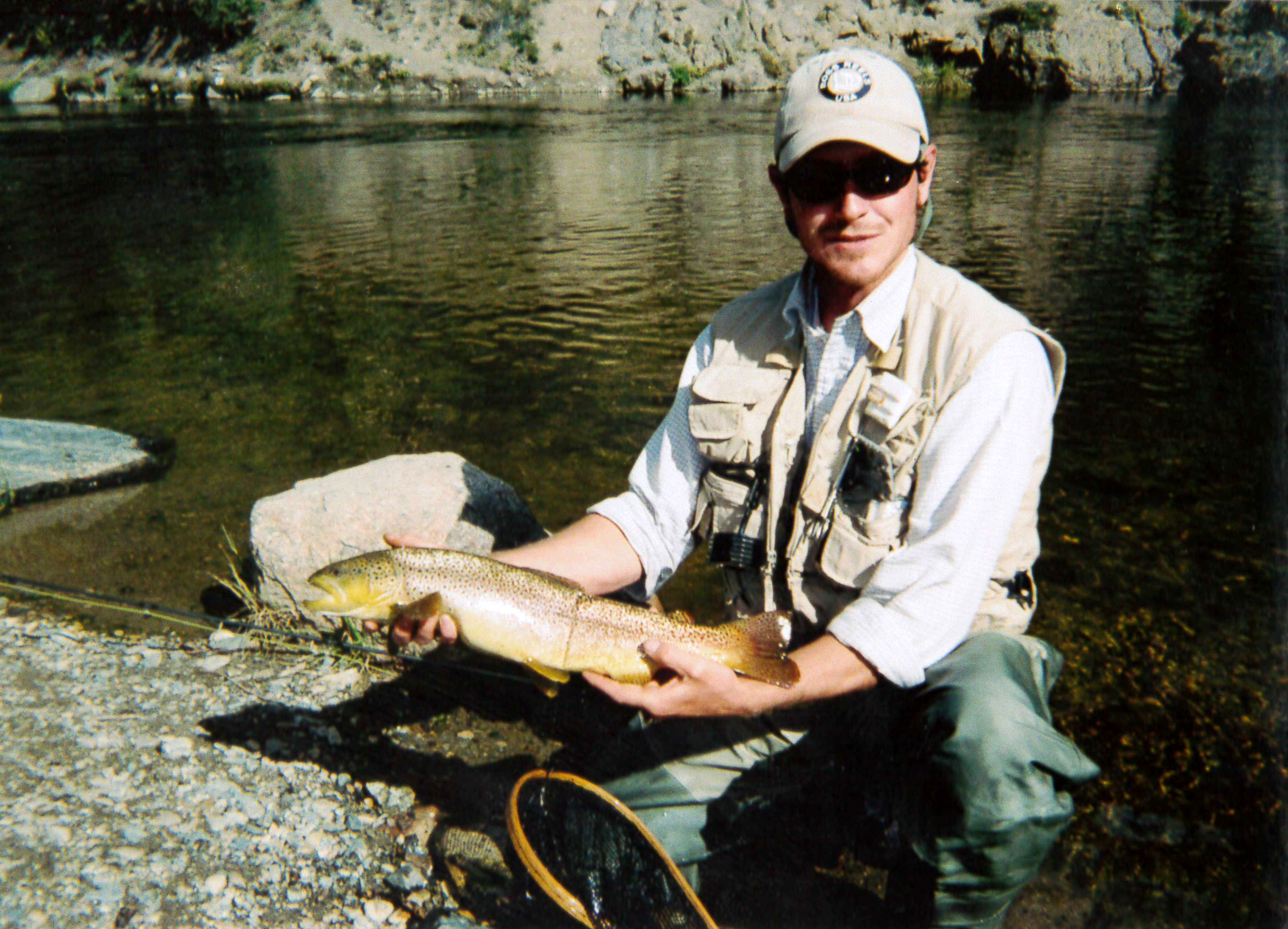 Bypass flows released from Strontia Springs Reservoir located at the top of Waterton Canyon keep the river at optimum levels, sustaining a healthy trout fishery for anglers like the author’s brother Jason Kirk, pictured here.