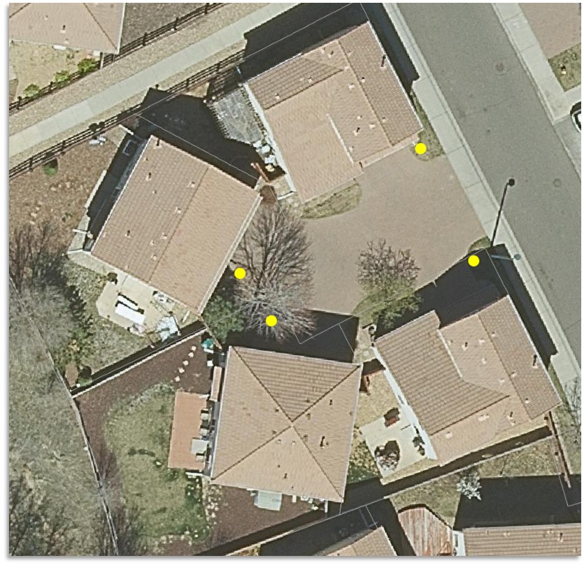 Recently changed operating rules will allow for manifold taps, in which each house in dense developments has a meter, as shown with the yellow dots.
