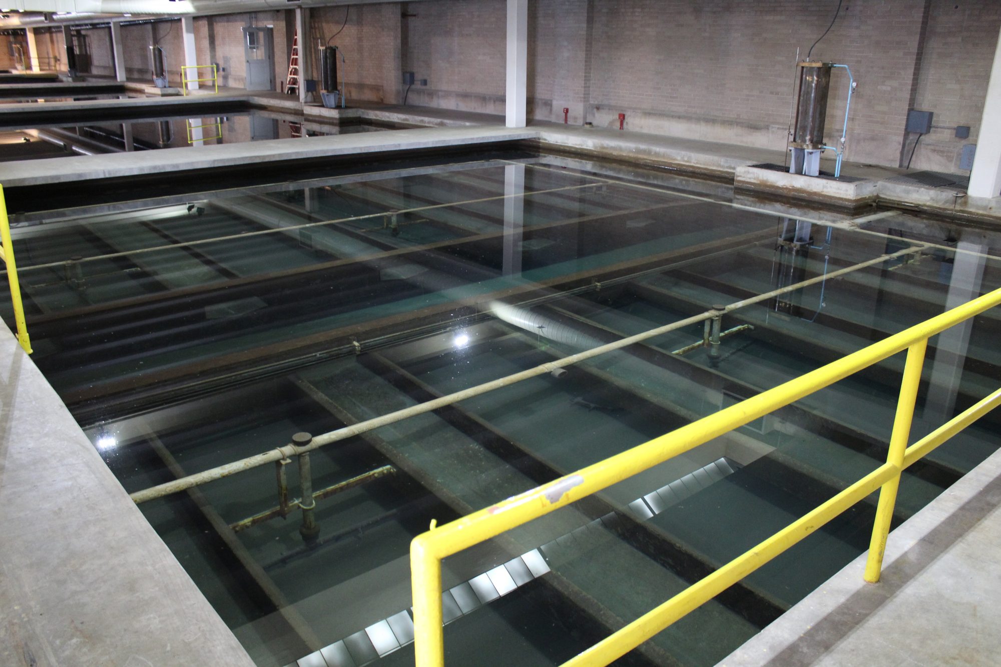 Filter bed at a water treatment plant