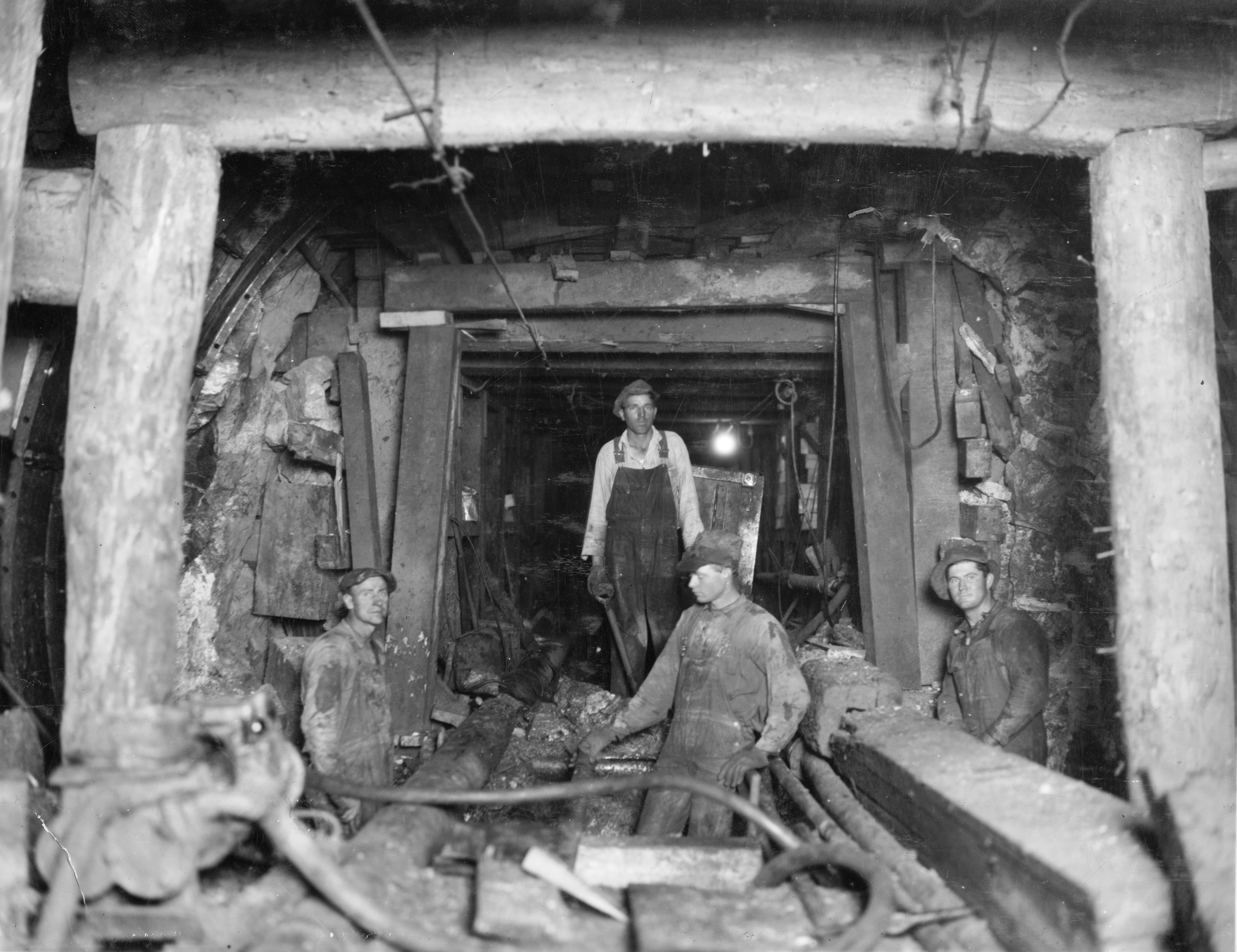 Workers at Moffat Tunnel in 1930