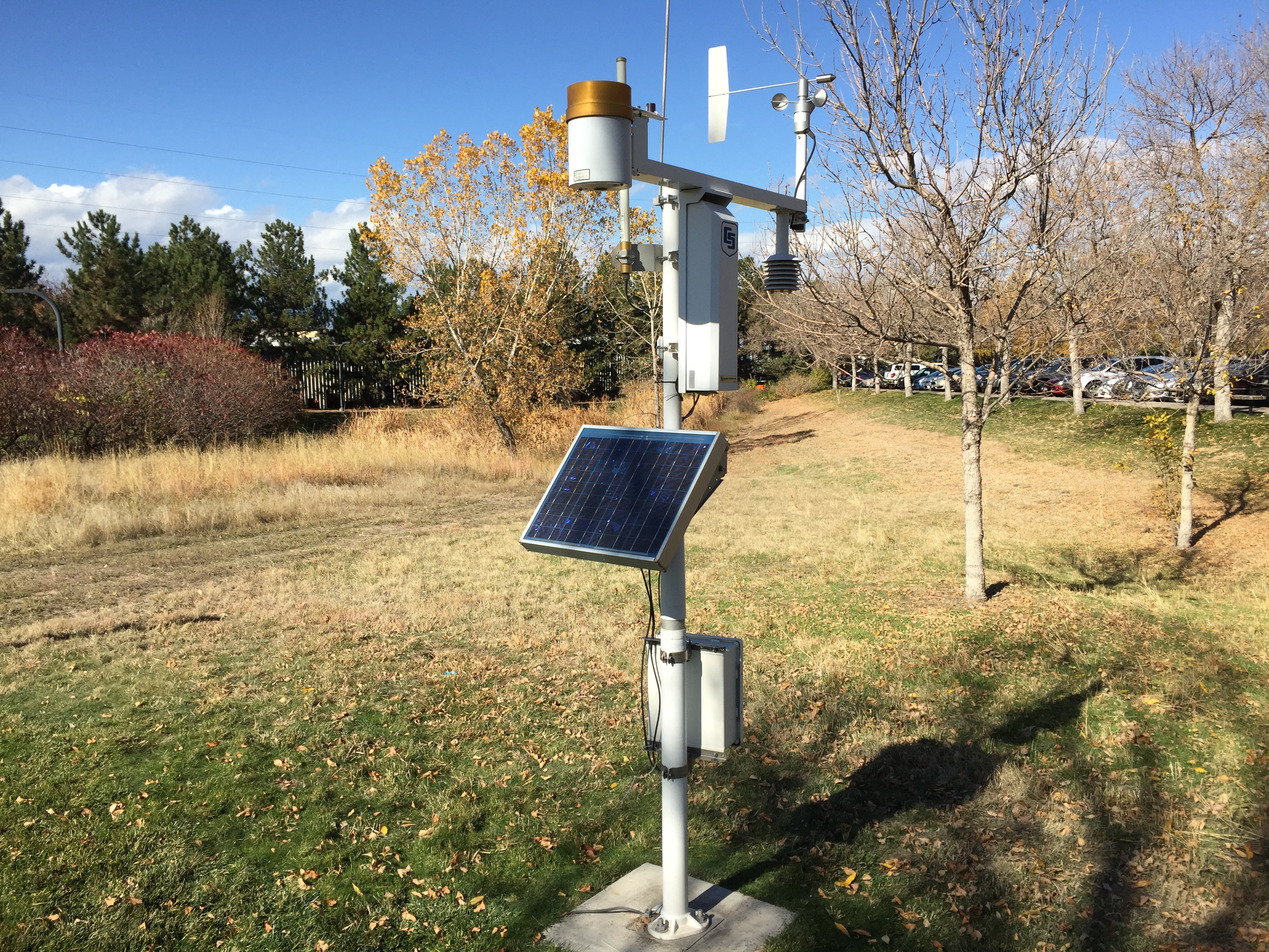 The National Weather Service uses a weather station like this one to record Denver’s official temperature, wind and precipitation measurements
